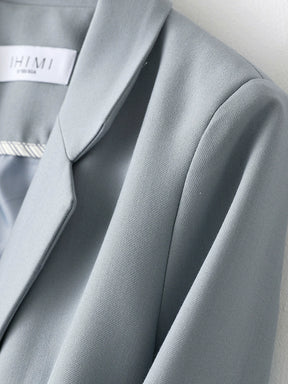 Ihimi Sea Quiet Elegant Autumn Coat Pants Suit