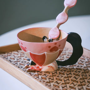 Yuan Lai Shi Ni Mengmeng Original Handmade Ceramic Coffee Cup Goblet Tureen Fruit Plate Bowl Retro Fresh