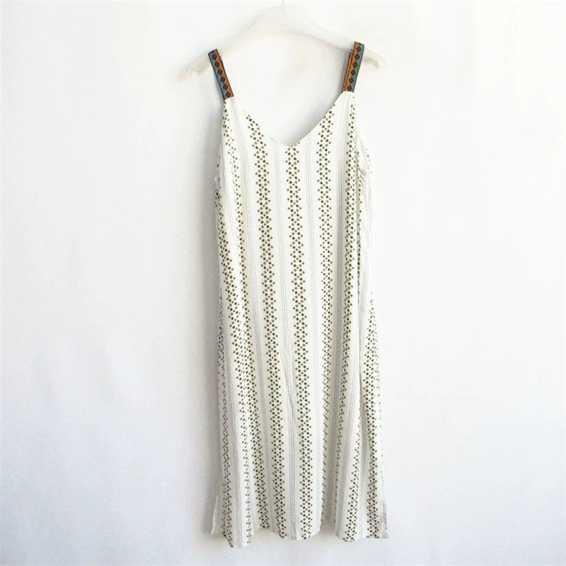 Pull Series Counter Genuine Goods A- 4-6-2-3 Graceful Geometric Corrugated Sling H-Type Summer Dress 82426056