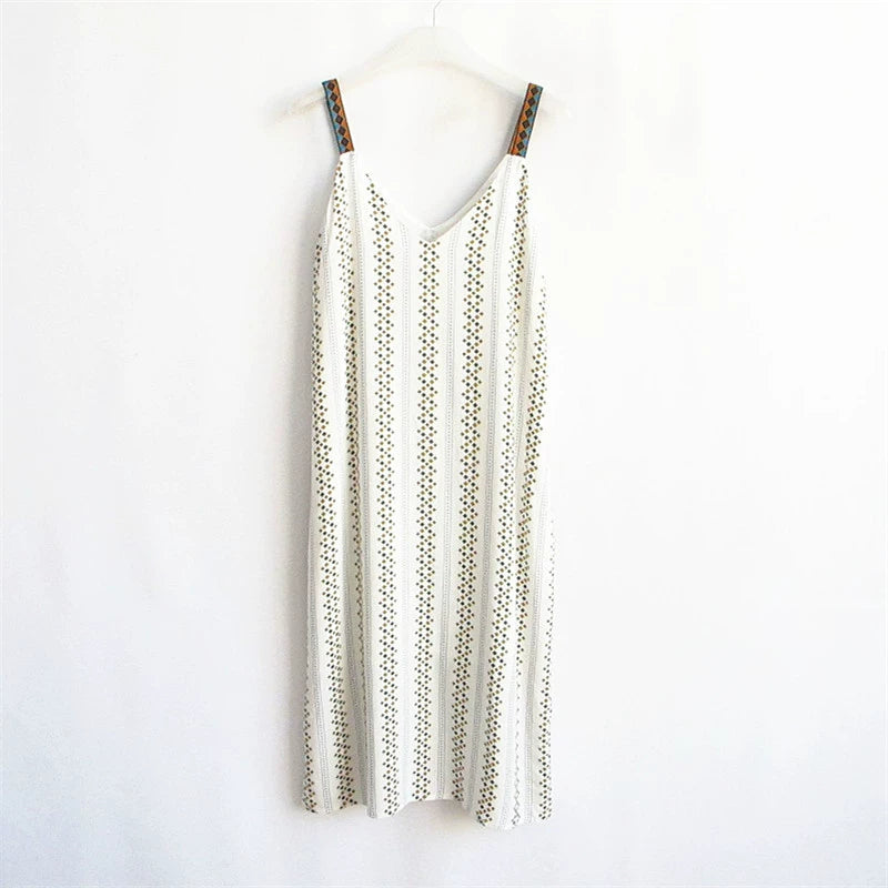 Pull Series Counter Genuine Goods A- 4-6-2-3 Graceful Geometric Corrugated Sling H-Type Summer Dress 82426056