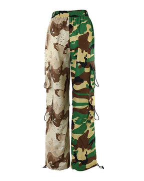 Women's Camouflage Stretch Cotton Diagonal Cloth Overalls