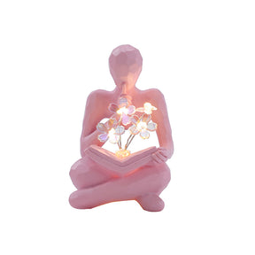 Silence Is The Golden Thinker Small Night Lamp Bouquet Handmade Ornaments Home Decor