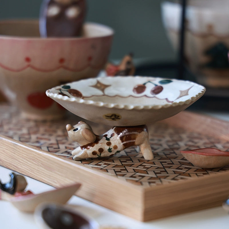 Yuan Lai Shi Ni Mengmeng Original Handmade Ceramic Coffee Cup Goblet Tureen Fruit Plate Bowl Retro Fresh
