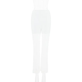Ins Sexy Lace Straight Trousers Fashion Casual High Waist Pants Women's Clothing