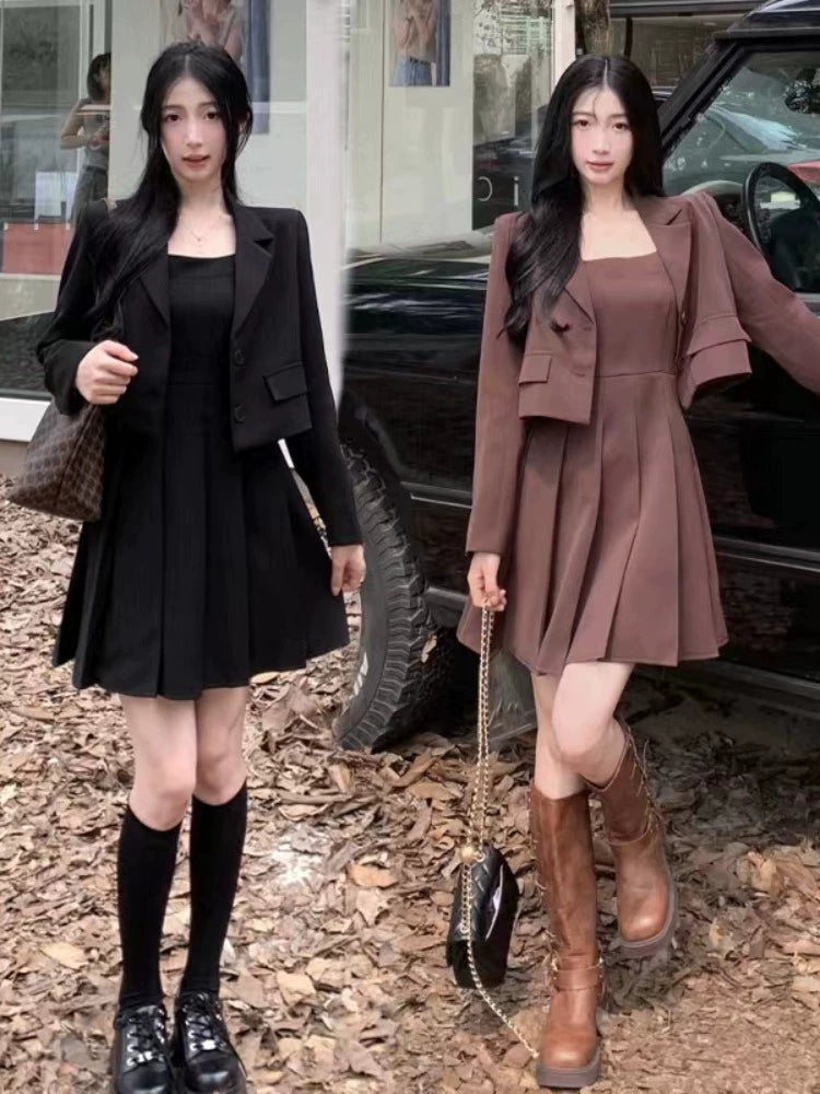 Plus Size Plus Size Ladies French Pleated Sling Short Suit