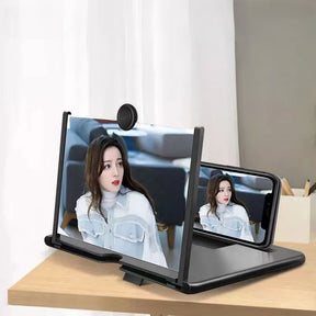 3D High Definition Screen Magnifier with Eye Protection for Mobile Phones, Desktop Phone Holder for Easy Video Viewing