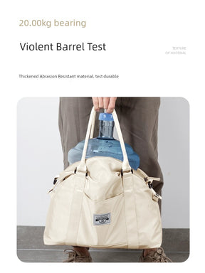 Large Capacity Scalable Handbag Women's Sports Gym Bag Short-Distance Travel Bag Coverable Handle Luggage Bag Buggy Bag