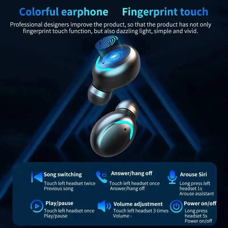 Earphone Bluetooth 5.1 Wireless Headphone Hearing Aid Waterproof Earbuds Headset Handfree