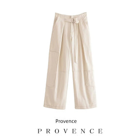 Women's Provence Self-Made Cargo Pants Style French Style Fashion Casual Stylish Trousers 7385502