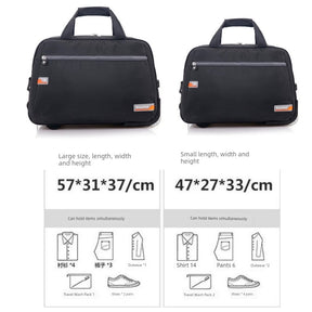 Portable Foldable Canvas Working Women's Trolley Bag