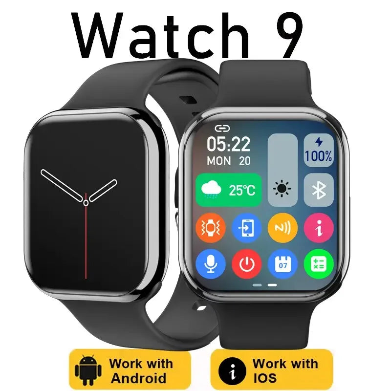 Smart Watch 9 Pro Real Fixed Screw 49mm 2.19" Amoled Screen with ECG Game Wireless Charge 450Mah Men Women For Sport