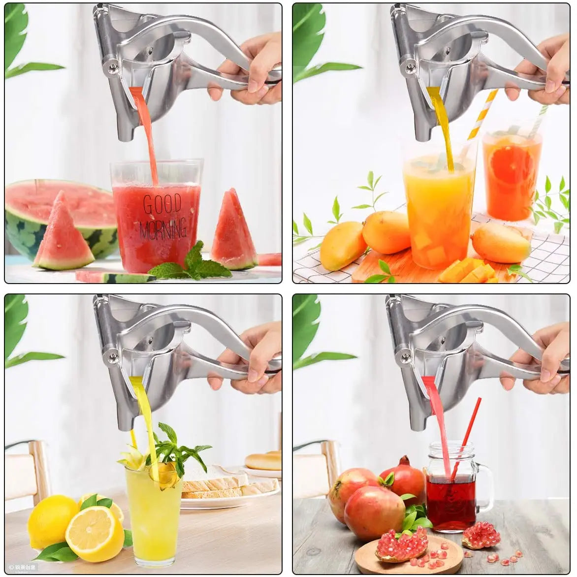 Manual Juice Squeezer Aluminum Alloy Hand Pressure Juicer Pomegranate Juice Kitchen Fruit Tool