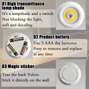 3W Super Bright Cob Under Cabinet Light LED Wireless Remote Control Dimmable Wardrobe Night Lamp For Bedroom Kitchen Nightlight