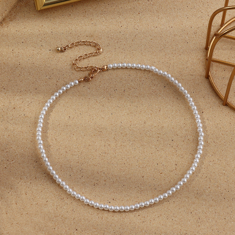 Elegant Round  Pearl Necklace Temperament Pearl Necklace