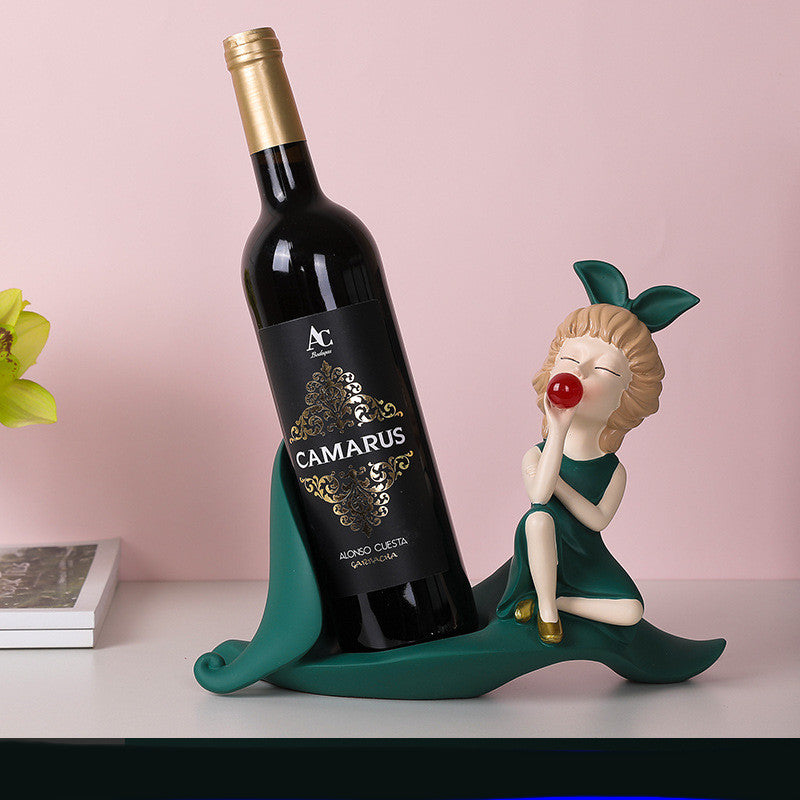 Modern Style Decorations Creative Bubble Female Wine Rack