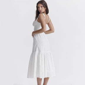 INS Pure Desire Style Suspender Skirt Cotton Linen Jacquard