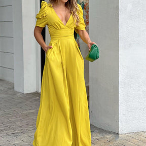 Fashion Elegant Plus Size Wide Legs Jumpsuit