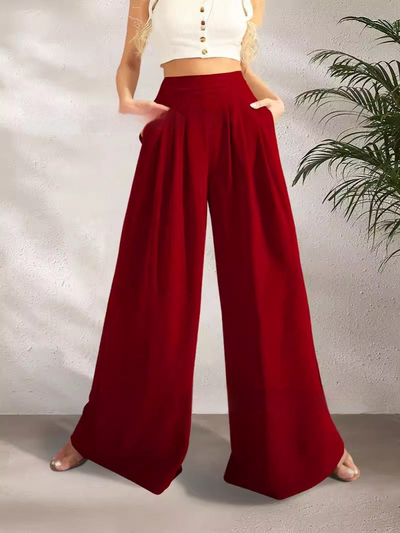 Fashion Straight Women's Wide-leg Pants Loose