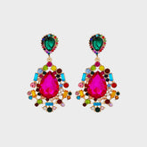 Teardrop Shape Rhinestone Alloy Dangle Earrings