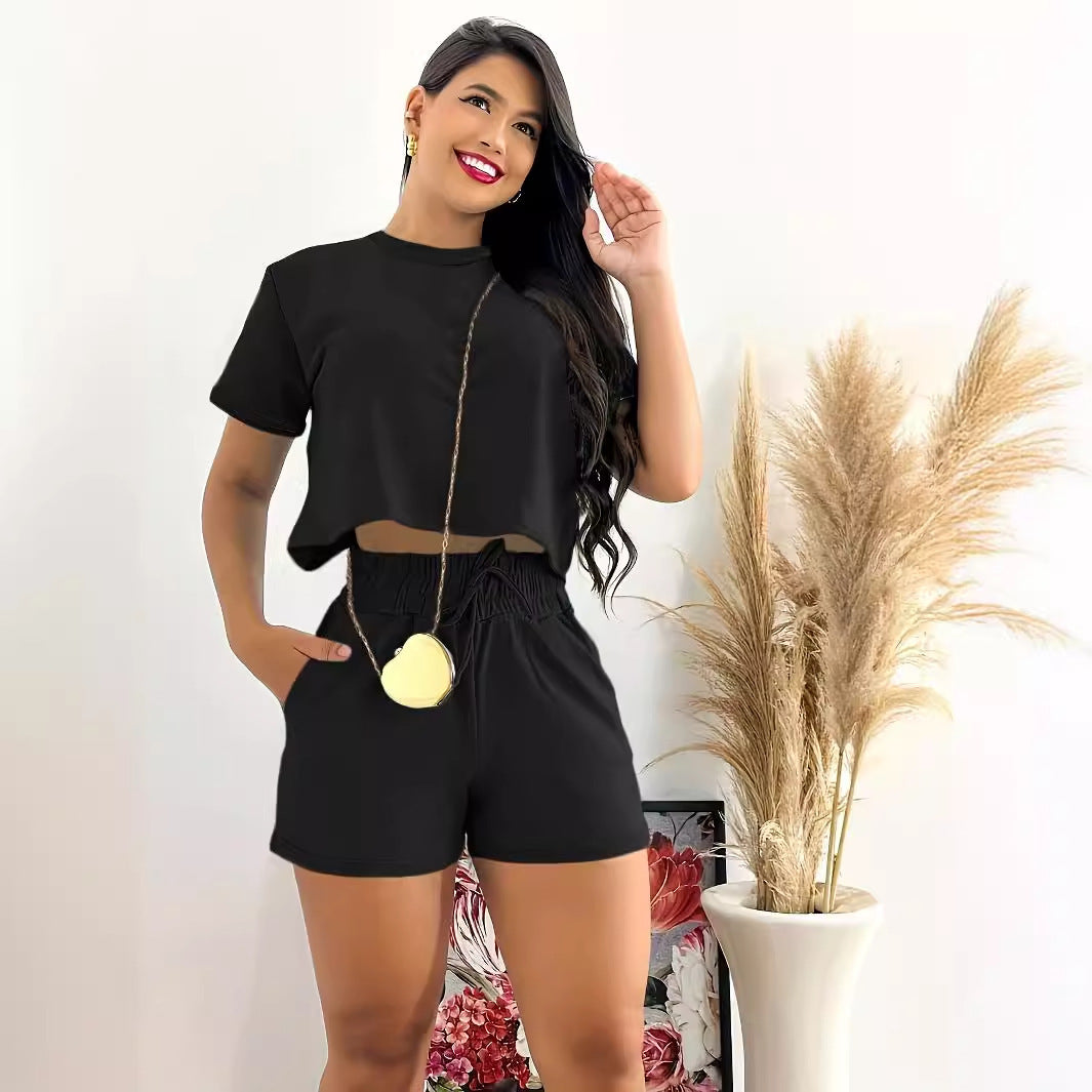 Summer New Short Sleeved And Shorts Set