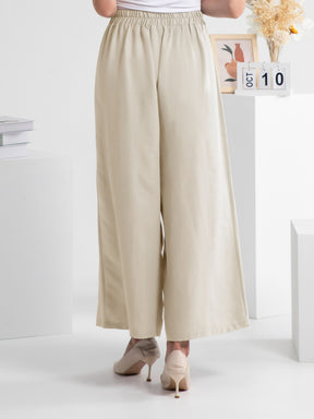 Wide Leg Elastic Waist Pants