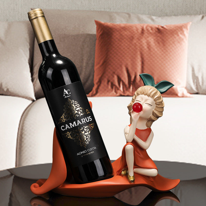 Modern Style Decorations Creative Bubble Female Wine Rack