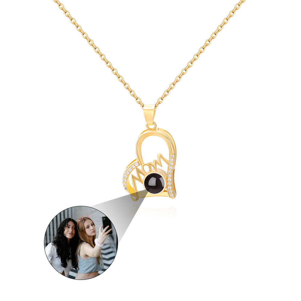 100 Languages I Love You Mom Projection Necklace
