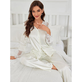 Women's Pajamas Lace Mesh Two-piece Set