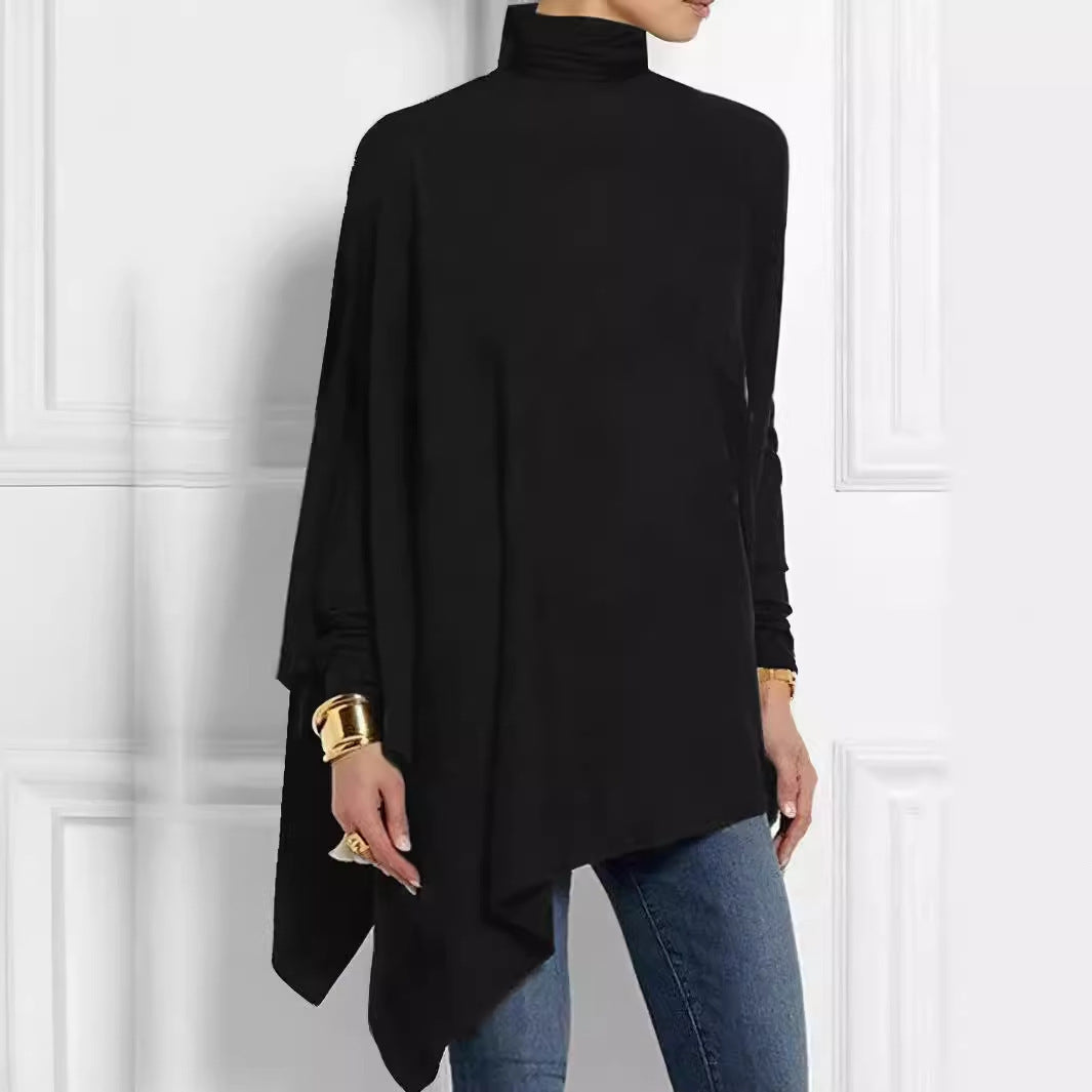 Women's Long-sleeved Irregular Bottoming Top