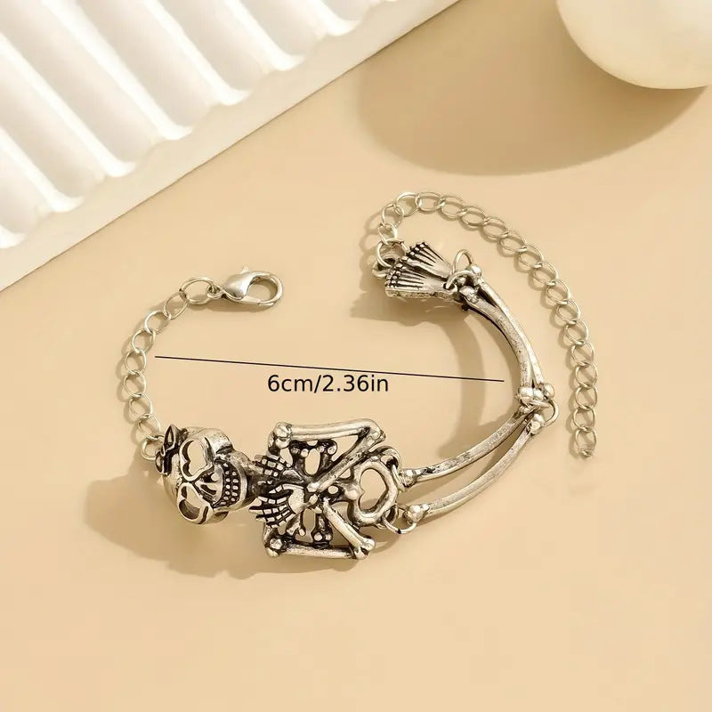 Exaggerated Skull Human Bracelet Fashion Halloween Hand Jewelry