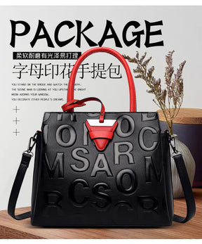 Leather Texture Middle-aged Mom Tote Bag For Women