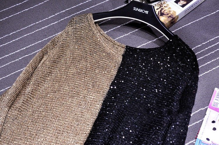 Women's Fashionable Sequins Knitwear Dress