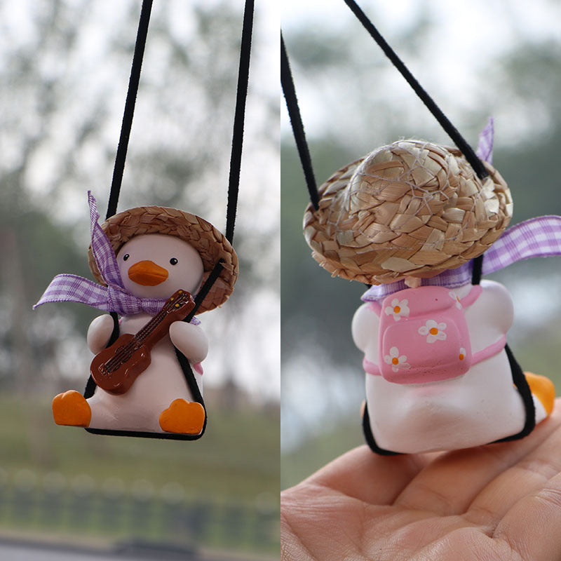 Car Swing Duck Automobile Hanging Ornament Cross-border Foreign Trade Car Rearview Mirror Pendant To Swing Duck Automobile Hanging Ornament