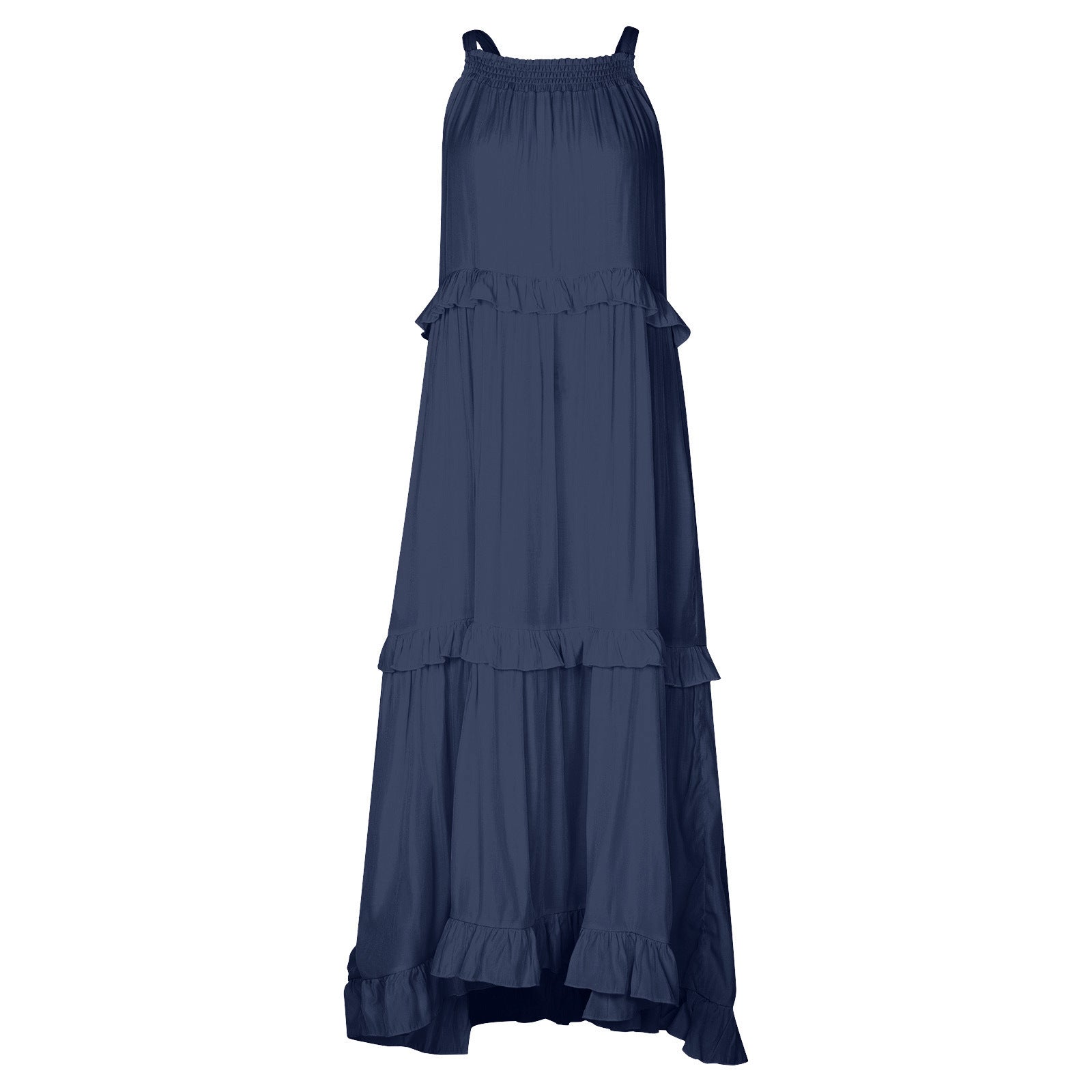 Irregular Cake Skirt Sleeveless Long Dress