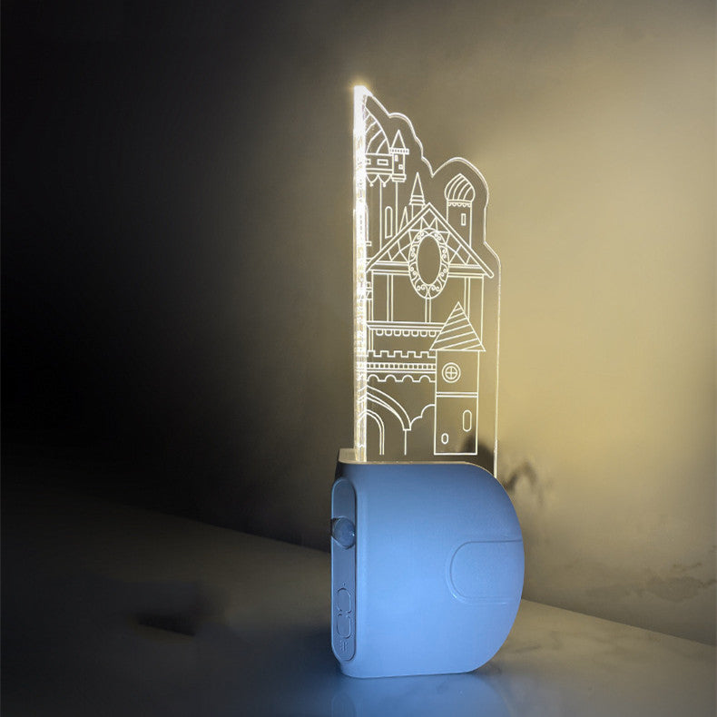 Castle-shaped Children's Sensor Decorative Night Light