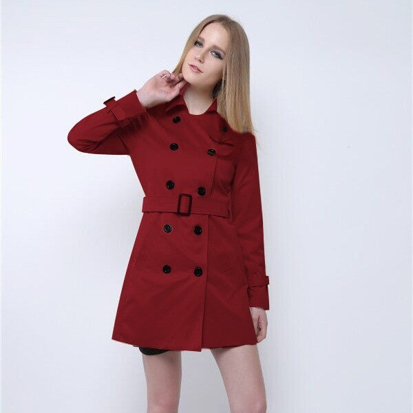 European And American Slim Fit Elegant Trench Coat