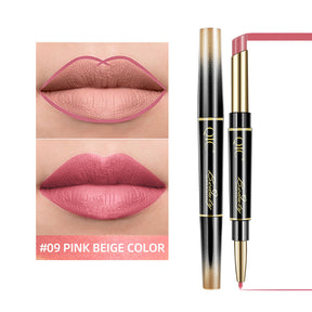 2-in-1 Matte Waterproof Non-Stick Lipstick Pencil