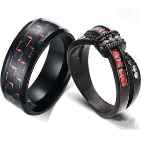 Carbon Fiber Ring Men's Ring Fashion Men's Titanium Steel Ring