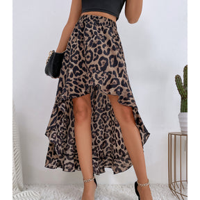 Casual Trend Irregular Printed Skirt A Line Skirt