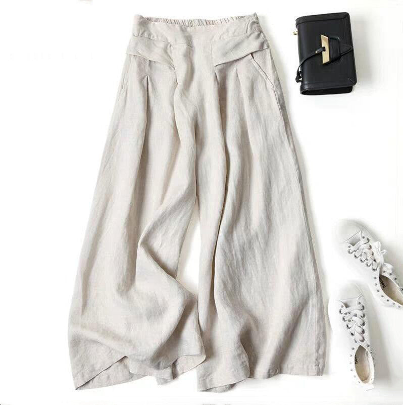 Women's High Waist Thin Slim Ninth Pants