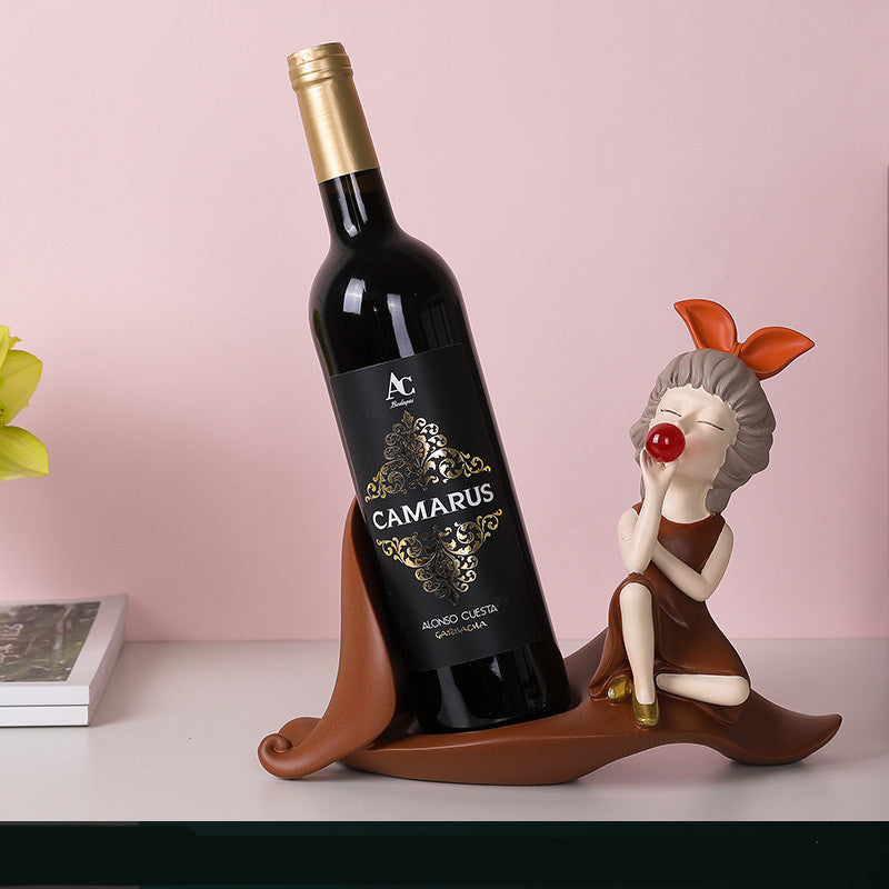 Modern Style Decorations Creative Bubble Female Wine Rack