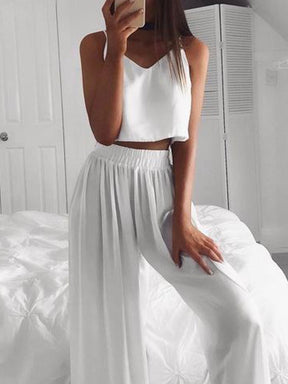 Sling Top And Wide-leg Pants