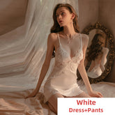 Sexy Night Dress Sleepwear Women Lace Robe Sets Lingerie