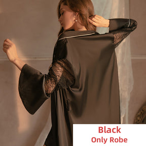 Sexy Night Dress Sleepwear Women Lace Robe Sets Lingerie